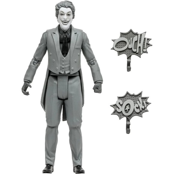 DC Retro Batman 66 Action Figure - The Joker (Black & White TV Variant) NEW - Picture 4 of 4